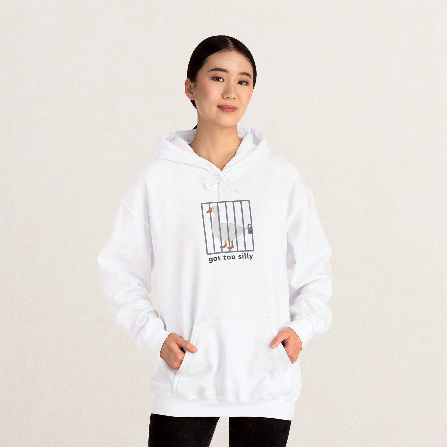 Silly Goose Hooded Sweatshirt, Funny Sweatshirt, Animal Lover Gift, Unisex Hoodie, Quirky Gift for Friends, Comfy Casual Wear