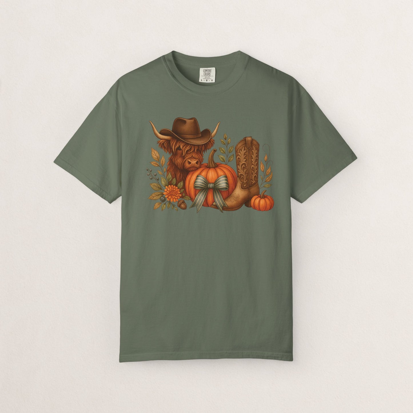 Unisex Autumn Graphic Tee, Fall Vibe T-Shirt, Pumpkin Decor Shirt, Harvest Season Top, Cowboy Aesthetic Apparel
