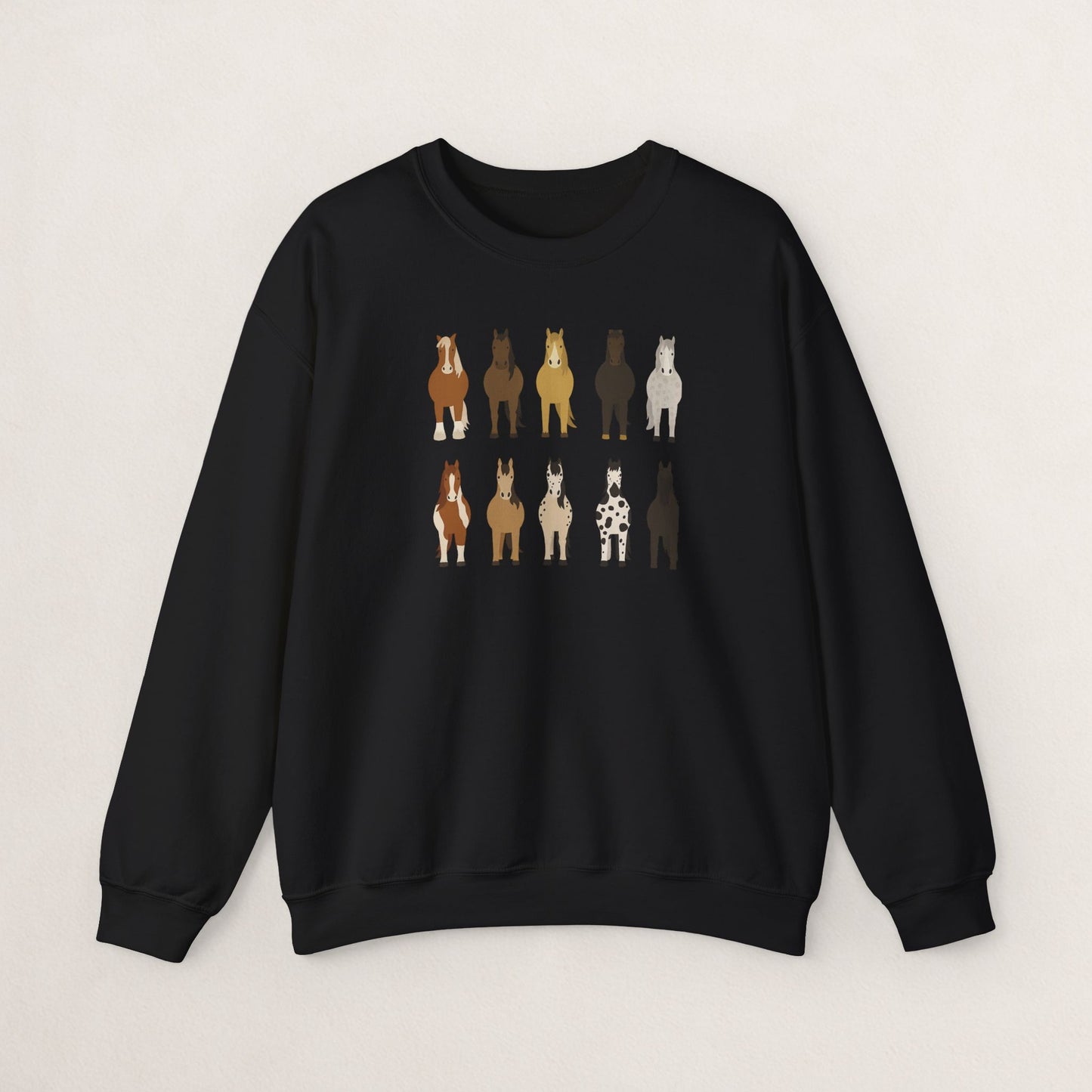 Horse Lovers Crewneck Sweatshirt, Comfortable Sweatshirt for Animal Lovers, Perfect Gift for Christmas, Birthday, and Farm Enthusiasts