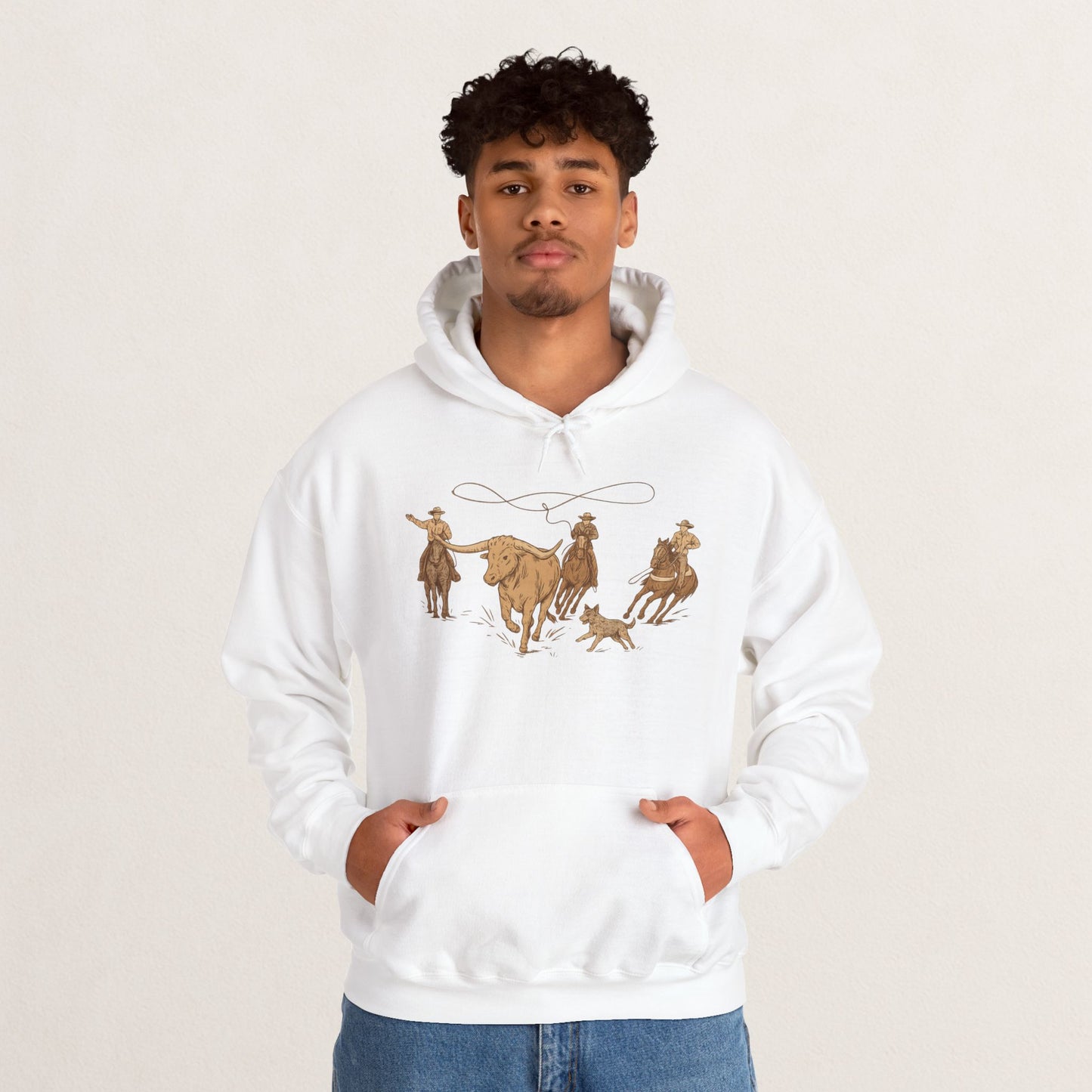 Cowboy Rodeo Inspired Unisex Hoodie - Perfect for Casual Outings, Gifts, Western Events, or Cozy Nights