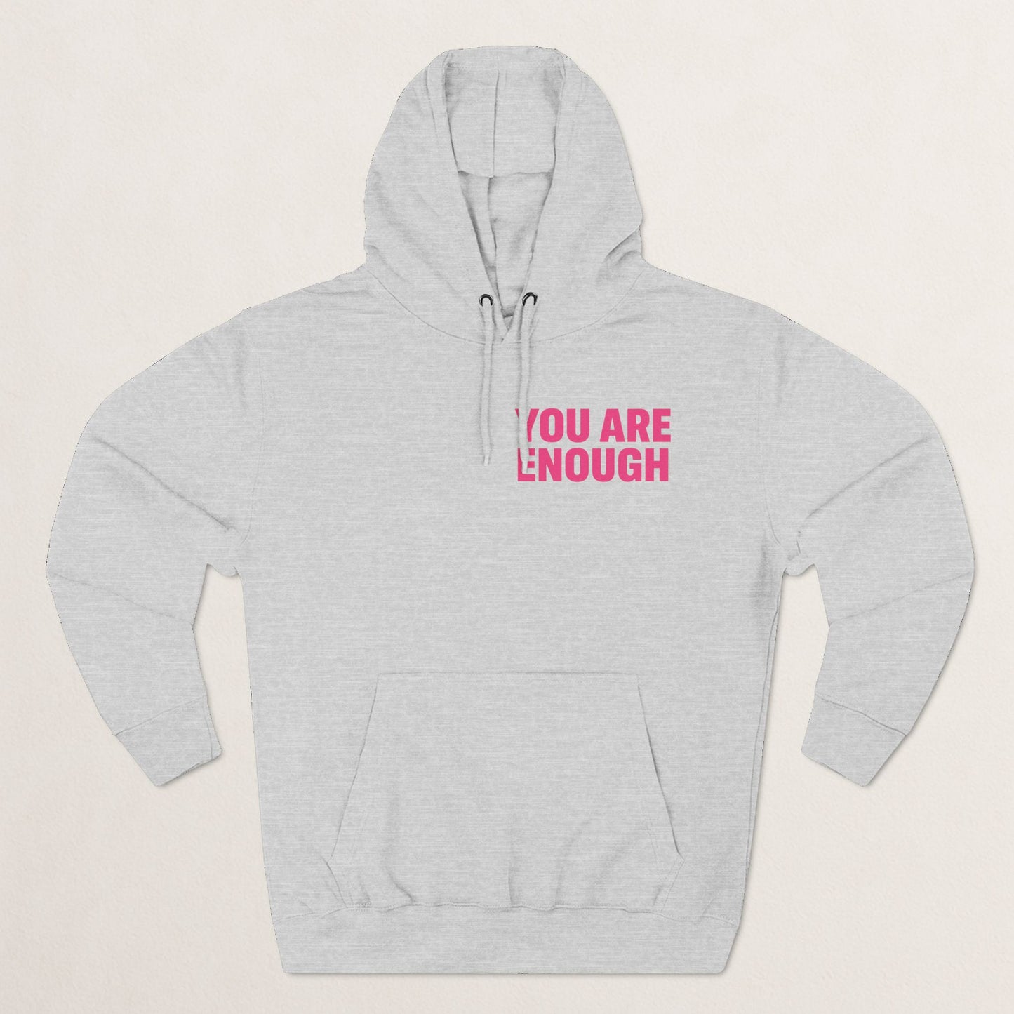 You Are Enough Floral Hoodie | Inspirational Fleece Hoodie | Self-Love Gift | Cozy Sweatshirt | Empowerment Apparel | Positive Vibes