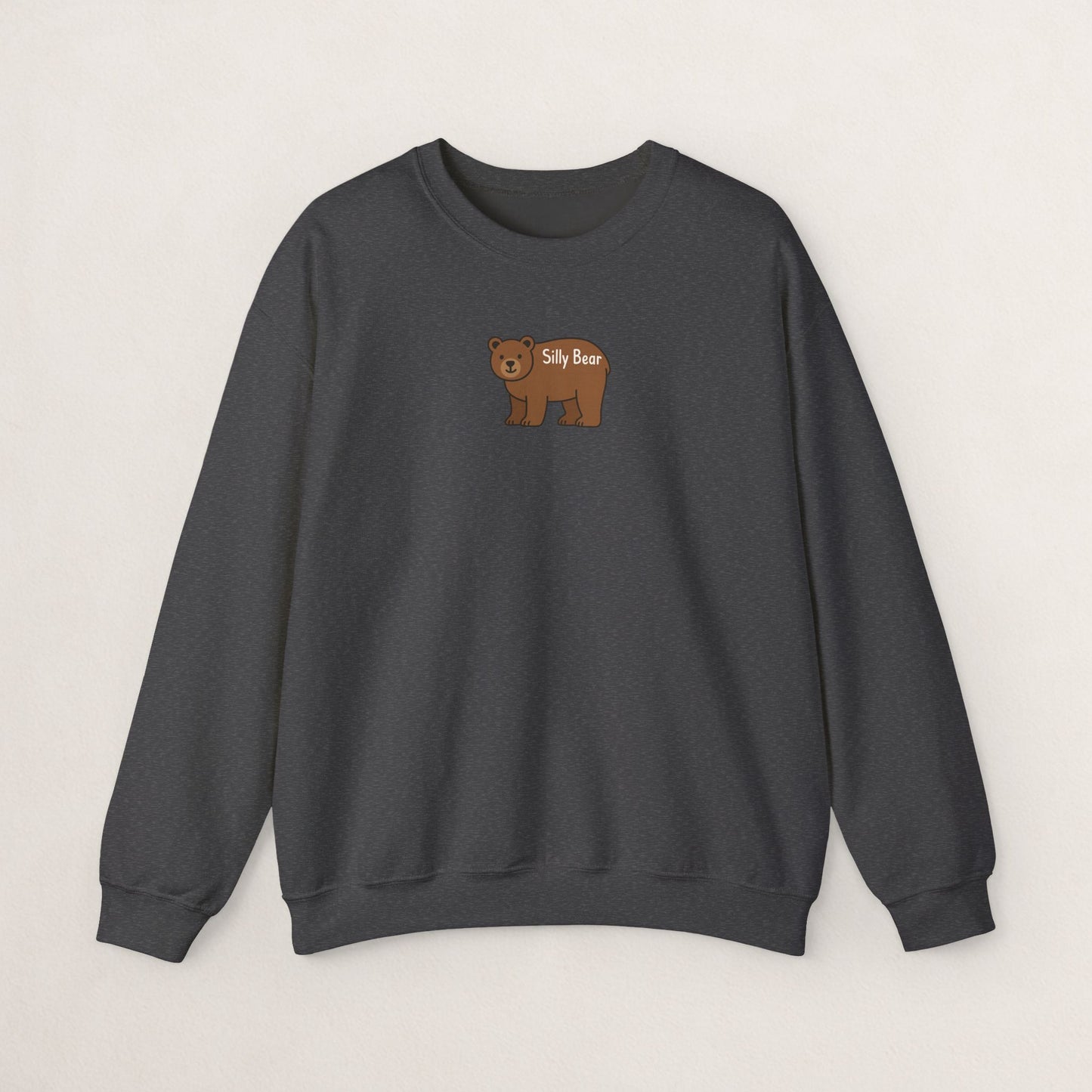 Silly Bear Crewneck Sweatshirt, Cozy Gift for Animal Lovers, Cute Casual Wear, Perfect for Back to School, Birthday, Holidays
