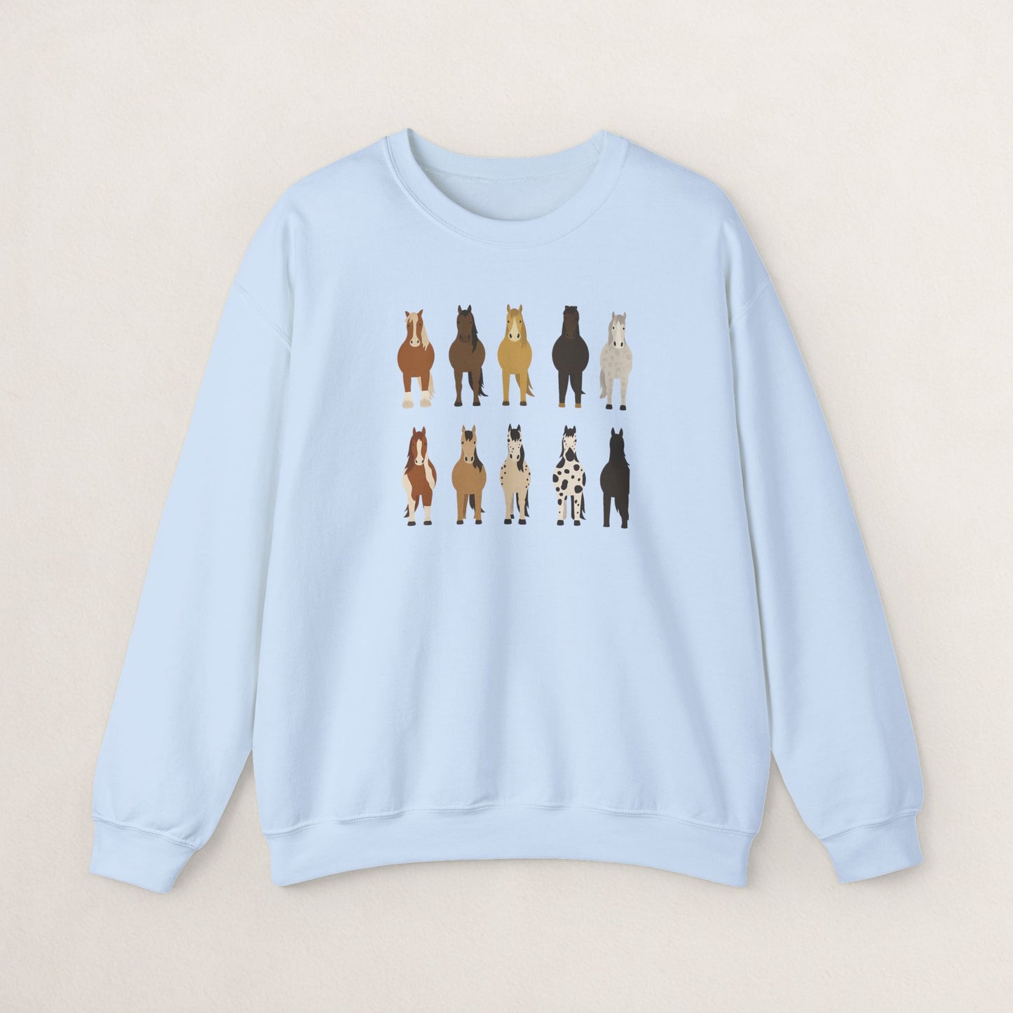 Horse Lovers Crewneck Sweatshirt, Comfortable Sweatshirt for Animal Lovers, Perfect Gift for Christmas, Birthday, and Farm Enthusiasts
