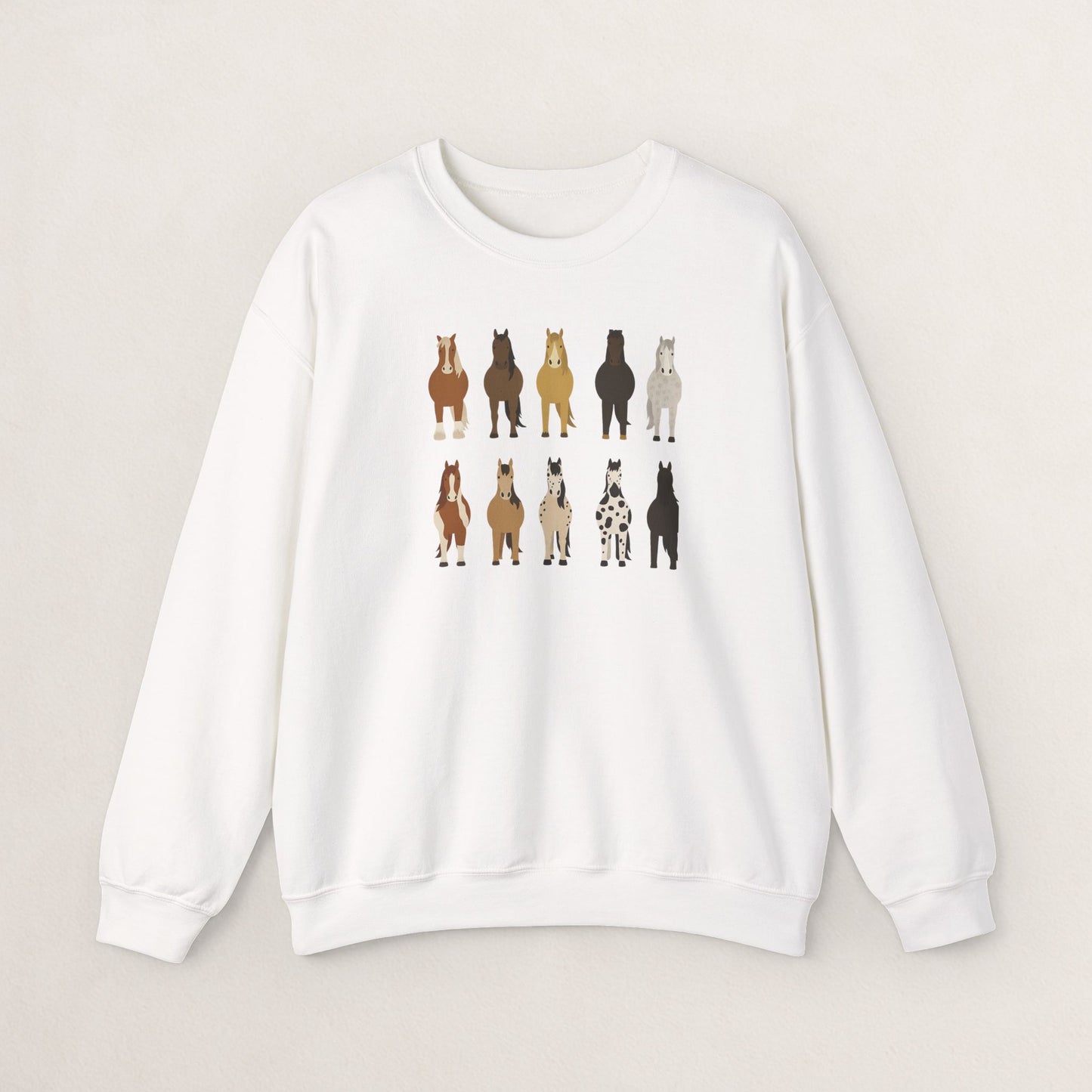 Horse Lovers Crewneck Sweatshirt, Comfortable Sweatshirt for Animal Lovers, Perfect Gift for Christmas, Birthday, and Farm Enthusiasts