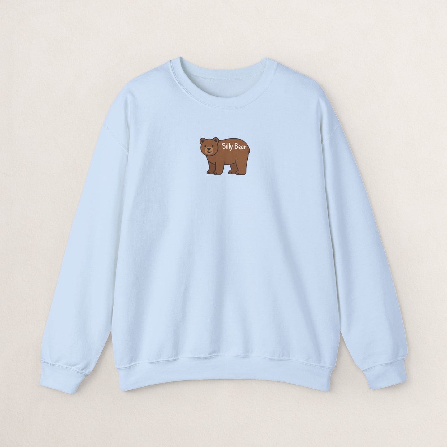 Silly Bear Crewneck Sweatshirt, Cozy Gift for Animal Lovers, Cute Casual Wear, Perfect for Back to School, Birthday, Holidays