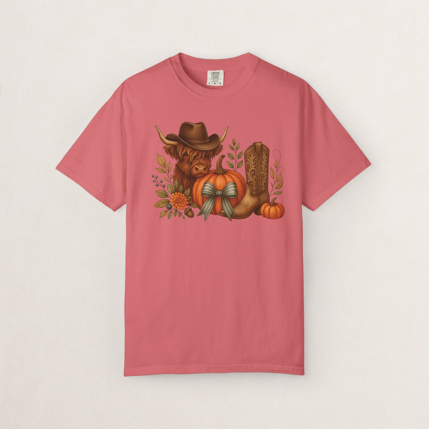 Unisex Autumn Graphic Tee, Fall Vibe T-Shirt, Pumpkin Decor Shirt, Harvest Season Top, Cowboy Aesthetic Apparel