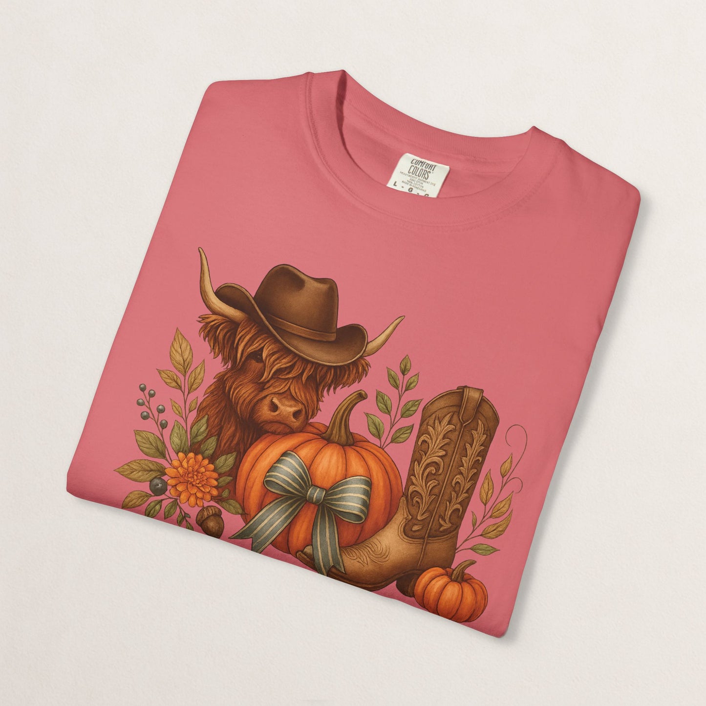 Unisex Autumn Graphic Tee, Fall Vibe T-Shirt, Pumpkin Decor Shirt, Harvest Season Top, Cowboy Aesthetic Apparel