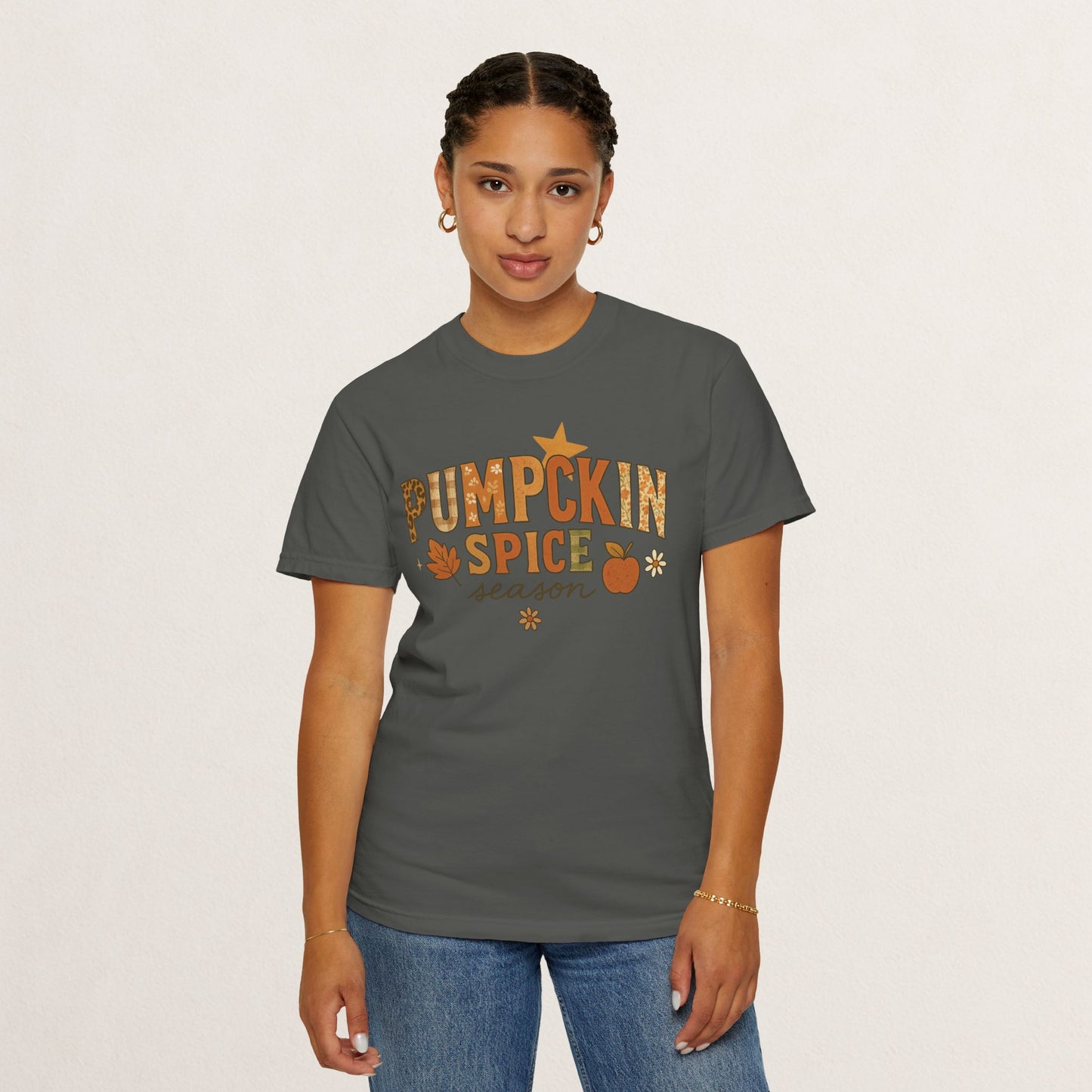 Pumpkin Spice Season T-Shirt, Fall T-Shirt, Autumn Apparel, Cozy Shirt, Harvest Tee, Cute Gift for Pumpkin Lovers