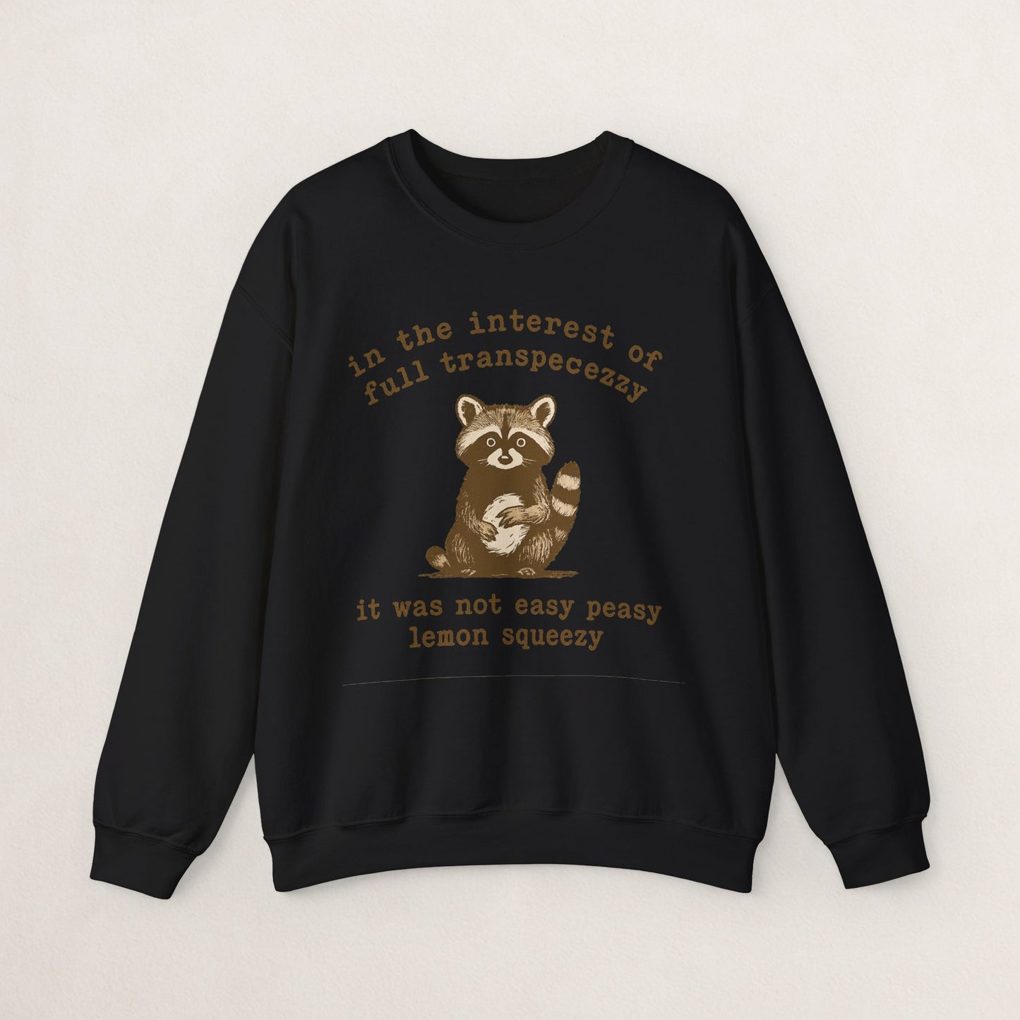 Cozy Animal-Themed Crewneck Sweatshirt with Whimsical Quote