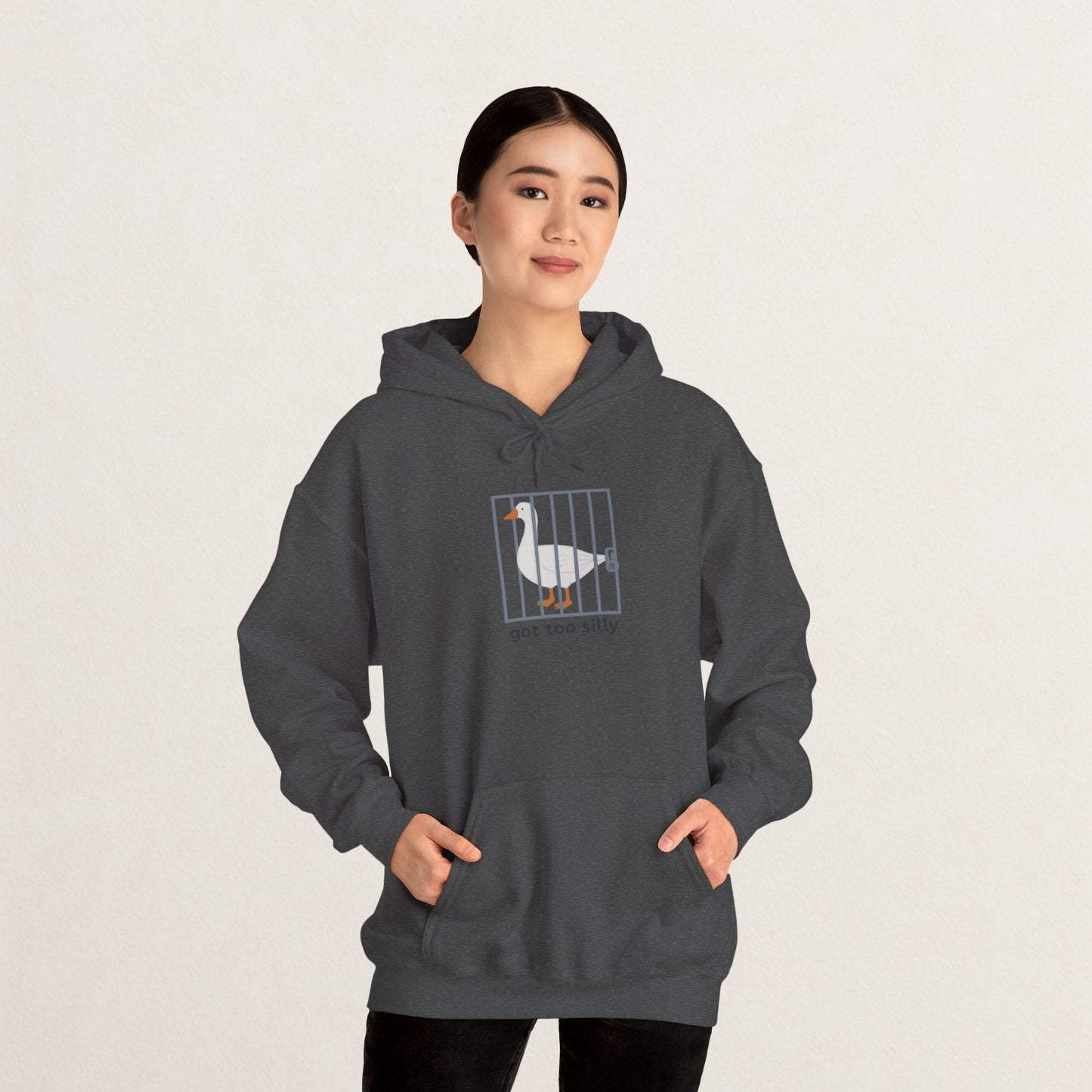 Silly Goose Hooded Sweatshirt, Funny Sweatshirt, Animal Lover Gift, Unisex Hoodie, Quirky Gift for Friends, Comfy Casual Wear