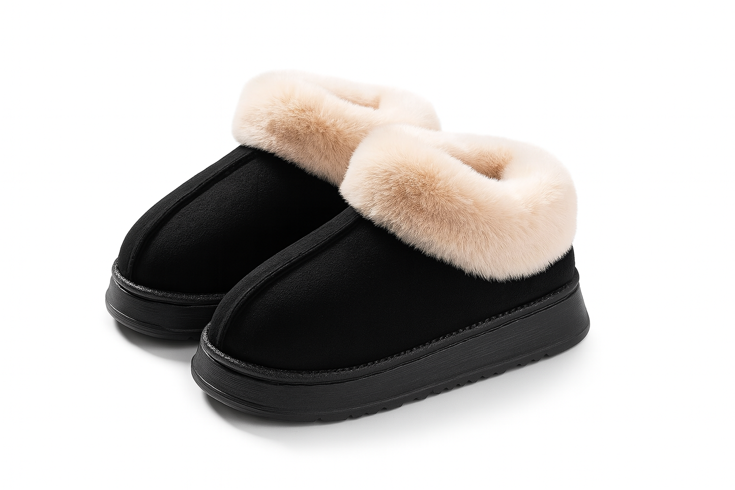 CloudCuff Slippers – highlights the fluffy cuff.