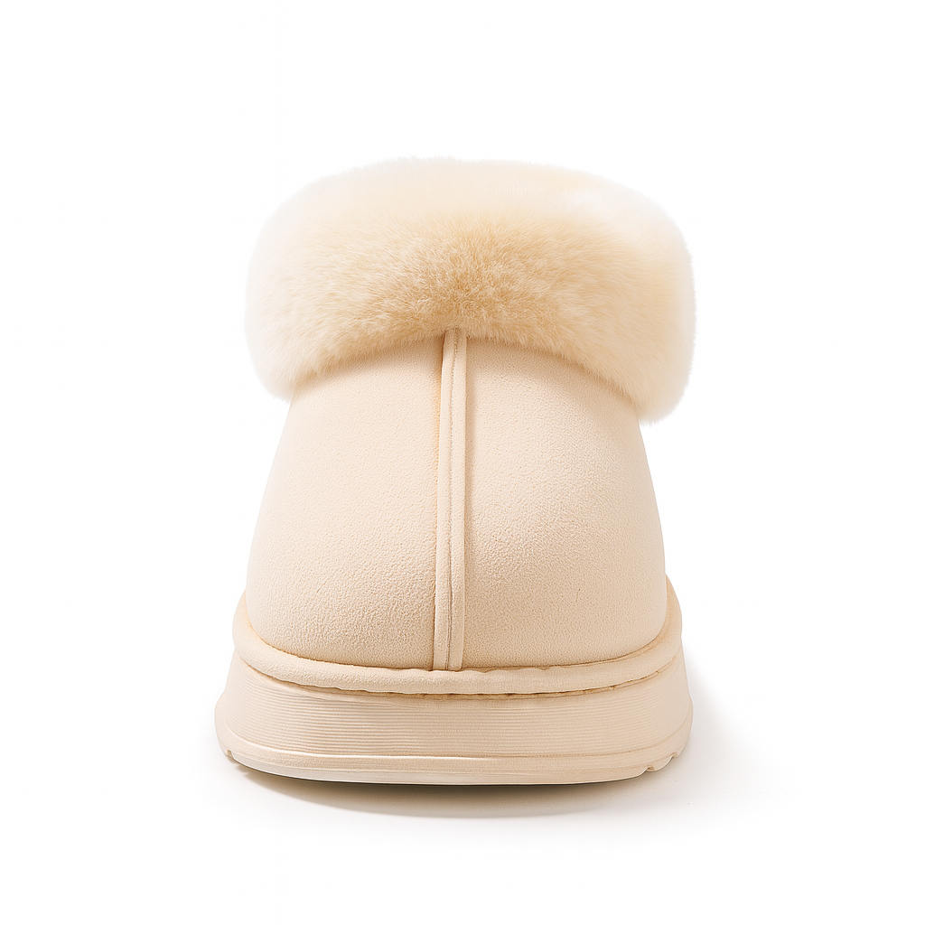 CloudCuff Slippers – highlights the fluffy cuff.