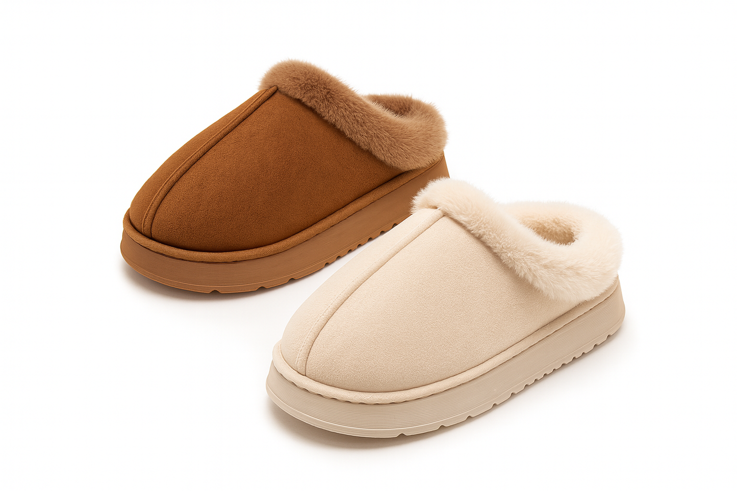 BirchFur™ Mules – Cozy Faux Suede Indoor Slippers