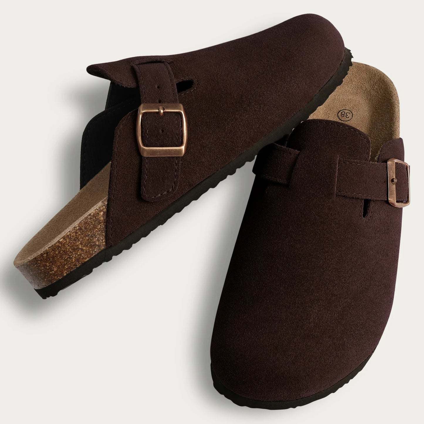 Steps | Premium Cork Suede Mules by Suede Step