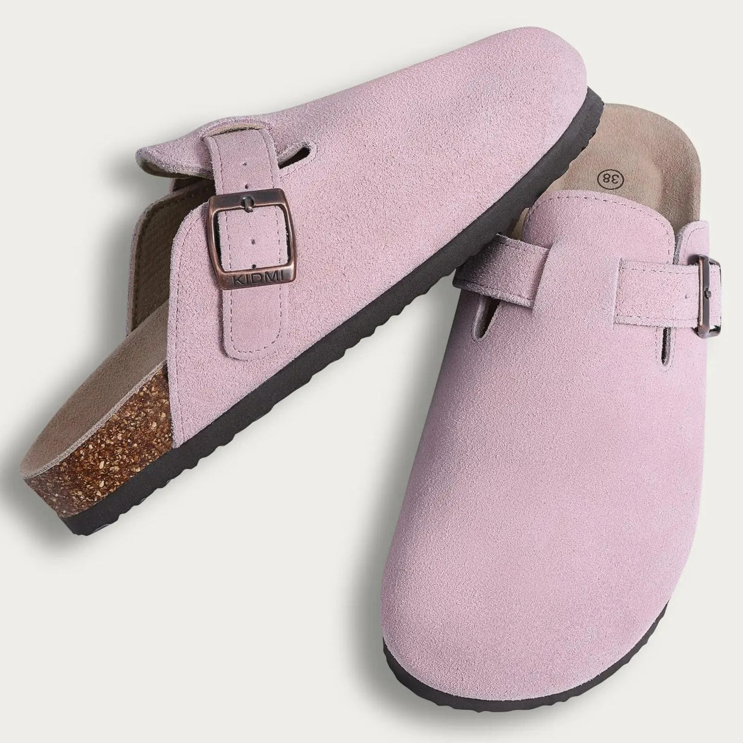 Steps | Premium Cork Suede Mules by Suede Step
