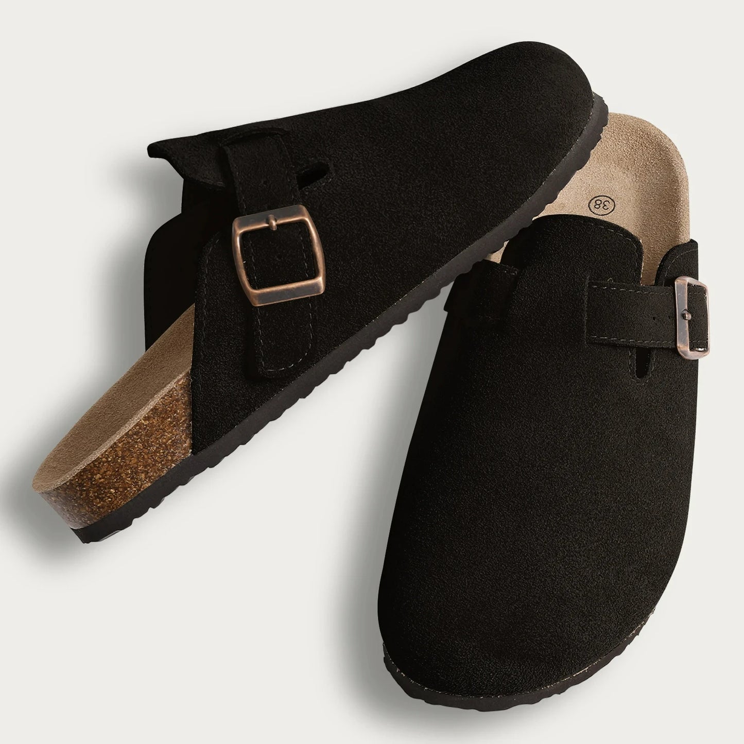 Steps | Premium Cork Suede Mules by Suede Step
