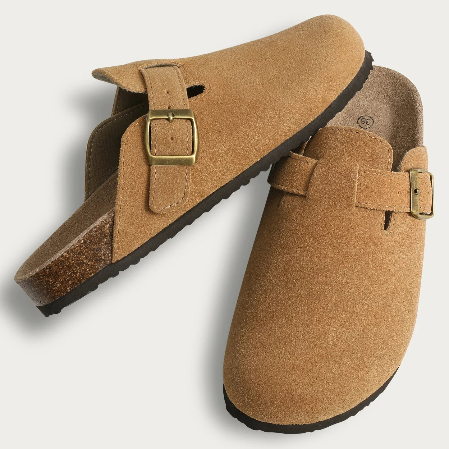Steps | Premium Cork Suede Mules by Suede Step