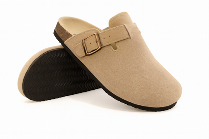 Steps | Premium Cork Suede Mules by Suede Step