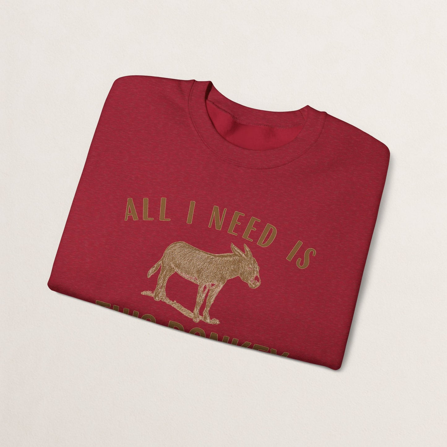 All I Need Is This Donkey Crewneck Sweatshirt, Funny Animal Sweatshirt, Gift for Donkey Lovers, Cozy Sweatshirt, Farm Animal Apparel, [...]