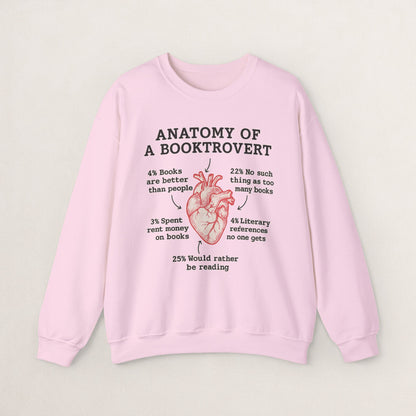Anatomy of a Booktrovert Sweatshirt, Cozy Literary Gift, Funny Reading Crewneck, Book Lover Apparel, Perfect for Bookworms, Christmas Gift