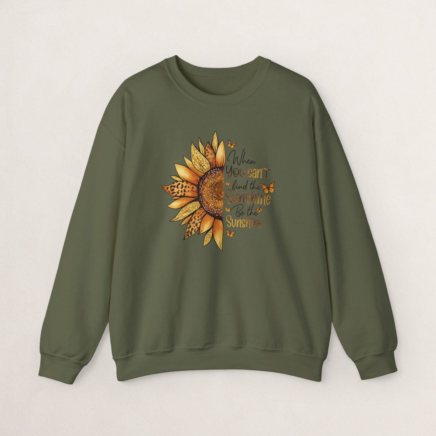 Sunshine Crewneck Sweatshirt, Unisex Sweater, Gift for Her, Cozy Autumn Apparel, Inspirational Wall Art Style