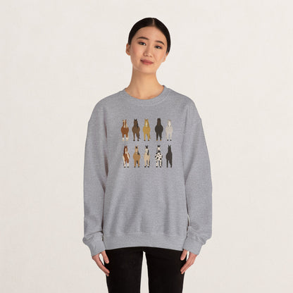 Horse Lovers Crewneck Sweatshirt, Comfortable Sweatshirt for Animal Lovers, Perfect Gift for Christmas, Birthday, and Farm Enthusiasts