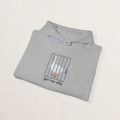 Silly Goose Hooded Sweatshirt, Funny Sweatshirt, Animal Lover Gift, Unisex Hoodie, Quirky Gift for Friends, Comfy Casual Wear