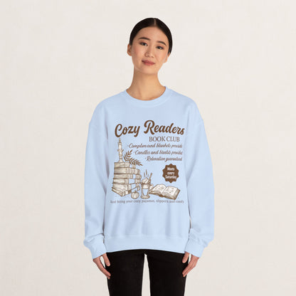 Cozy Readers Book Club Sweatshirt, Perfect Gift for Book Lovers, Reading Group Apparel, Cozy and Comfy Style, Great for Fall Gatherings