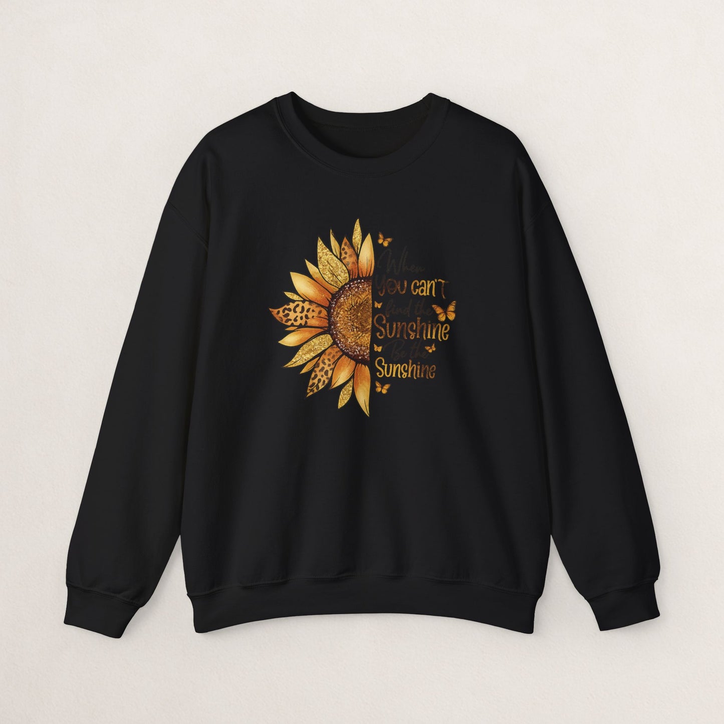 Sunshine Crewneck Sweatshirt, Unisex Sweater, Gift for Her, Cozy Autumn Apparel, Inspirational Wall Art Style