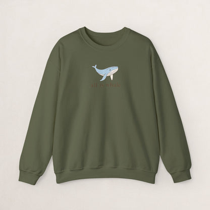 Whale-Themed Unisex Crewneck Sweatshirt, Cozy Pullover for Sea Lovers, Whale Gift for Ocean Enthusiasts, Casual Everyday Wear, Cute [...]