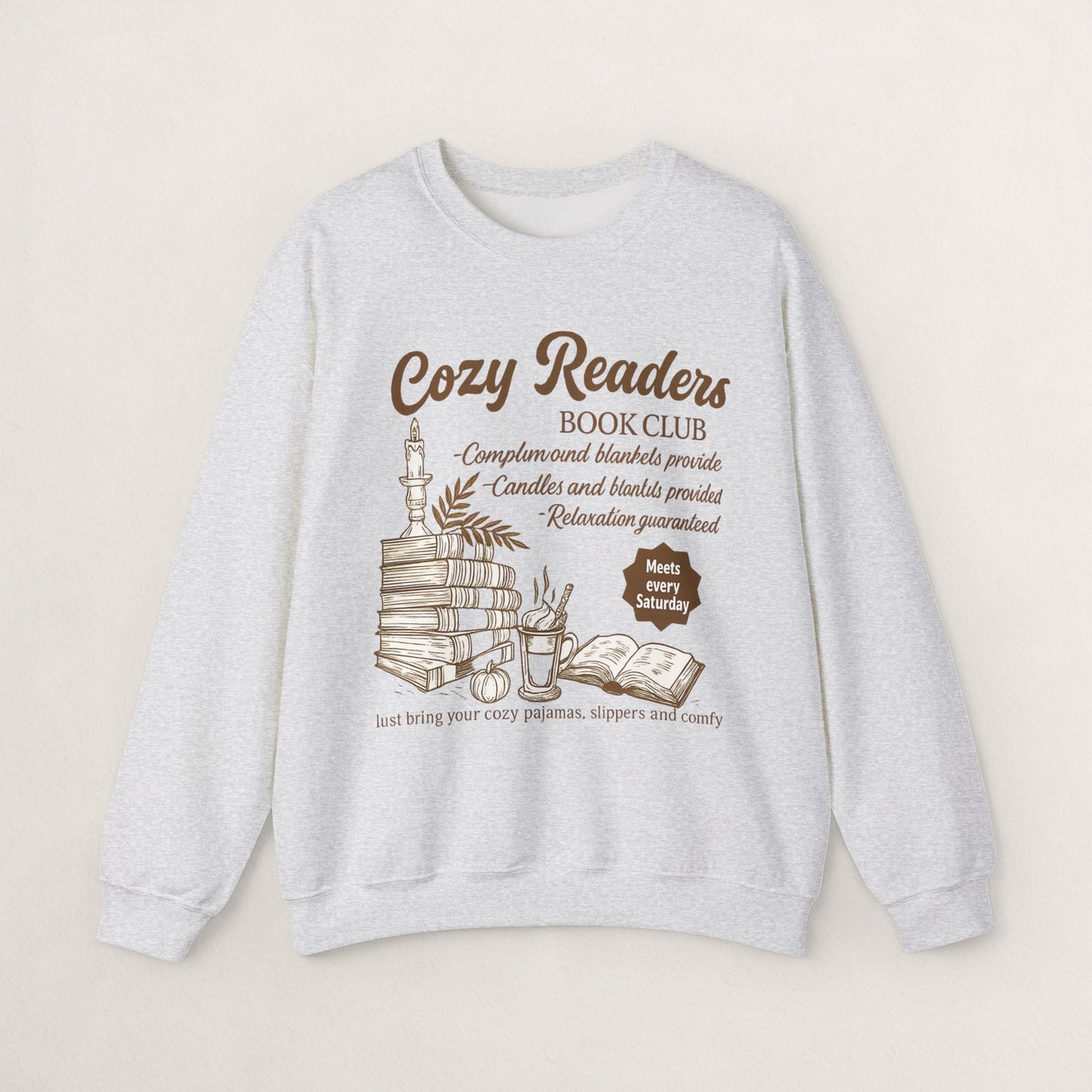 Cozy Readers Book Club Sweatshirt, Perfect Gift for Book Lovers, Reading Group Apparel, Cozy and Comfy Style, Great for Fall Gatherings