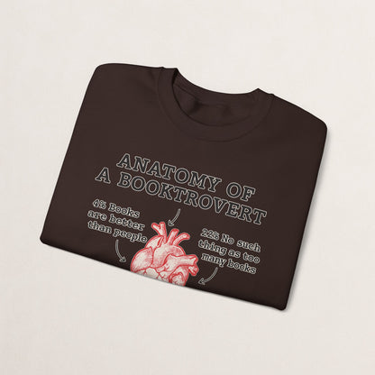 Anatomy of a Booktrovert Sweatshirt, Cozy Literary Gift, Funny Reading Crewneck, Book Lover Apparel, Perfect for Bookworms, Christmas Gift