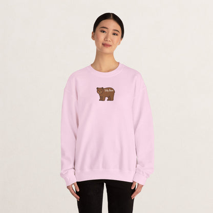 Silly Bear Crewneck Sweatshirt, Cozy Gift for Animal Lovers, Cute Casual Wear, Perfect for Back to School, Birthday, Holidays