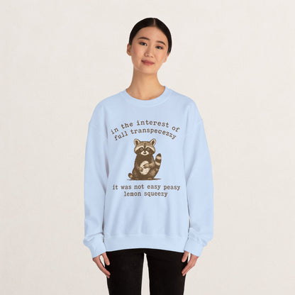 Cozy Animal-Themed Crewneck Sweatshirt with Whimsical Quote