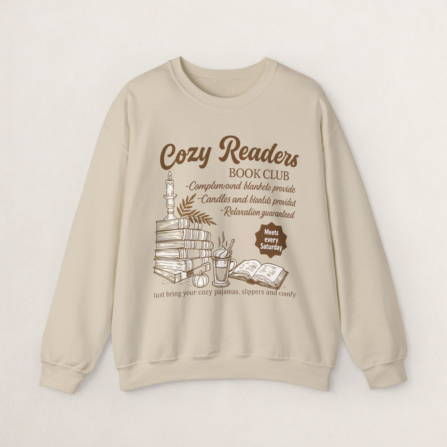 Cozy Readers Book Club Sweatshirt, Perfect Gift for Book Lovers, Reading Group Apparel, Cozy and Comfy Style, Great for Fall Gatherings