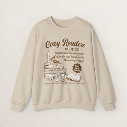 Cozy Readers Book Club Sweatshirt, Perfect Gift for Book Lovers, Reading Group Apparel, Cozy and Comfy Style, Great for Fall Gatherings