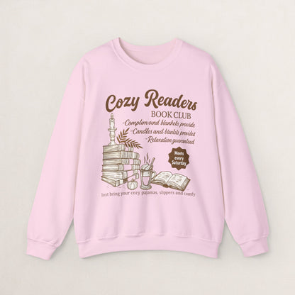 Cozy Readers Book Club Sweatshirt, Perfect Gift for Book Lovers, Reading Group Apparel, Cozy and Comfy Style, Great for Fall Gatherings
