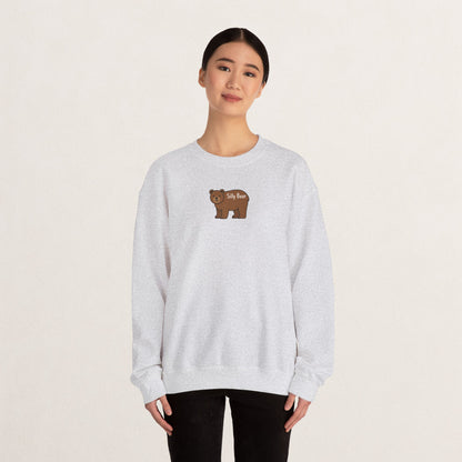 Silly Bear Crewneck Sweatshirt, Cozy Gift for Animal Lovers, Cute Casual Wear, Perfect for Back to School, Birthday, Holidays
