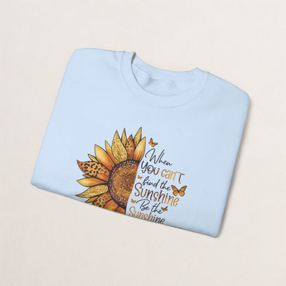 Sunshine Crewneck Sweatshirt, Unisex Sweater, Gift for Her, Cozy Autumn Apparel, Inspirational Wall Art Style