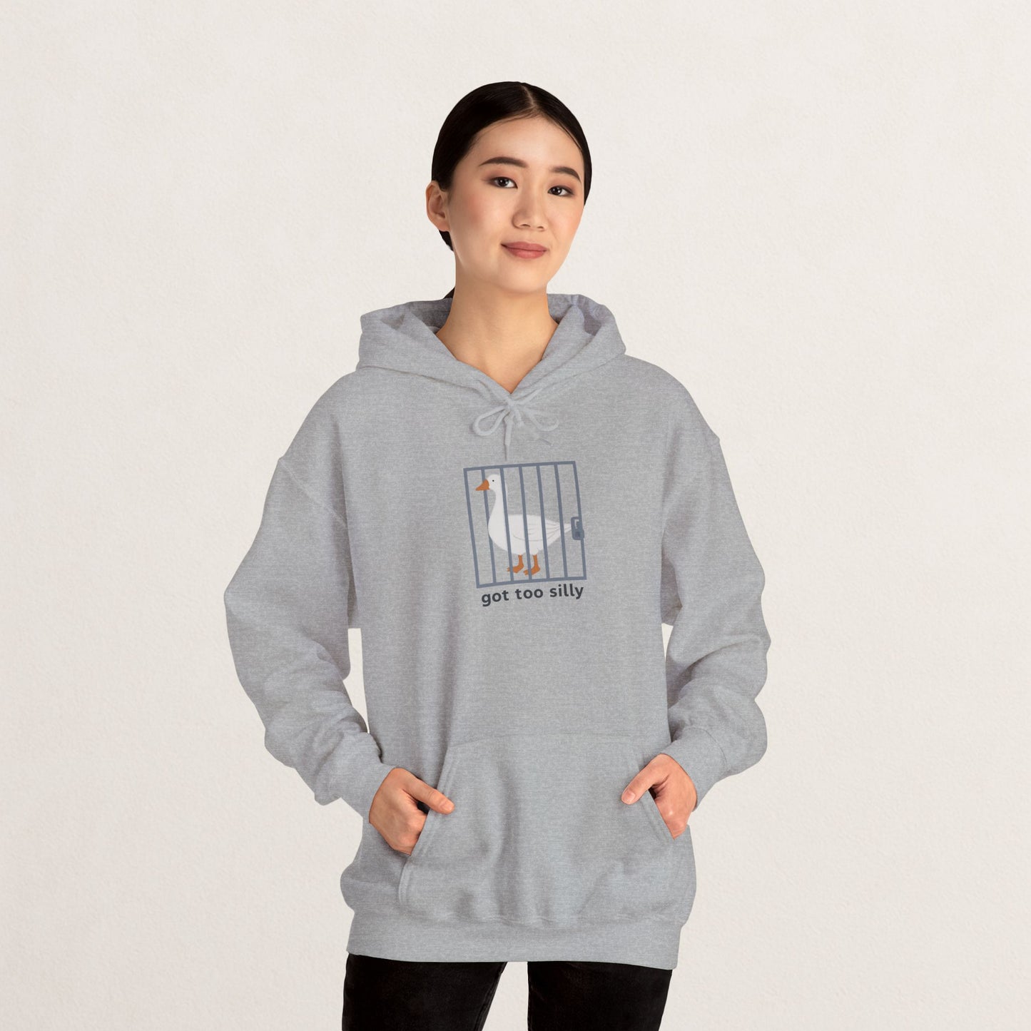 Silly Goose Hooded Sweatshirt, Funny Sweatshirt, Animal Lover Gift, Unisex Hoodie, Quirky Gift for Friends, Comfy Casual Wear