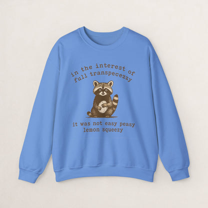 Cozy Animal-Themed Crewneck Sweatshirt with Whimsical Quote