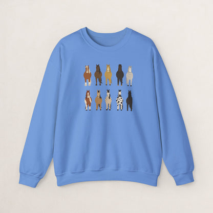 Horse Lovers Crewneck Sweatshirt, Comfortable Sweatshirt for Animal Lovers, Perfect Gift for Christmas, Birthday, and Farm Enthusiasts