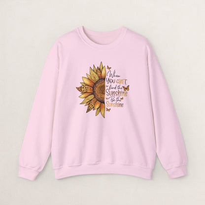 Sunshine Crewneck Sweatshirt, Unisex Sweater, Gift for Her, Cozy Autumn Apparel, Inspirational Wall Art Style