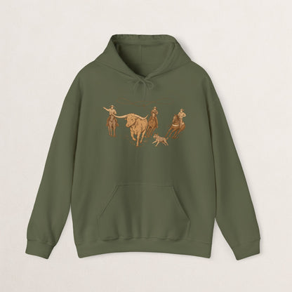 Cowboy Rodeo Inspired Unisex Hoodie - Perfect for Casual Outings, Gifts, Western Events, or Cozy Nights
