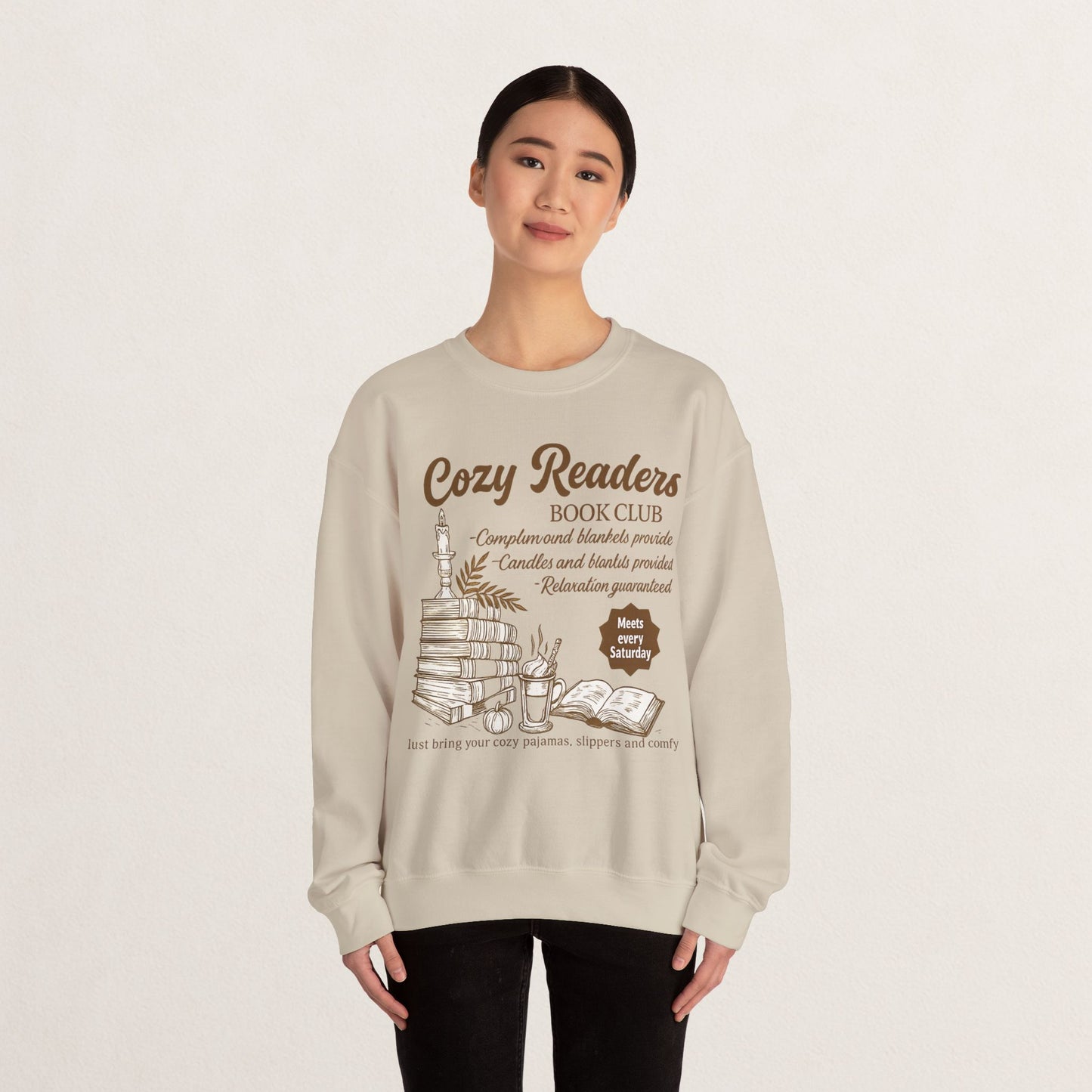 Cozy Readers Book Club Sweatshirt, Perfect Gift for Book Lovers, Reading Group Apparel, Cozy and Comfy Style, Great for Fall Gatherings
