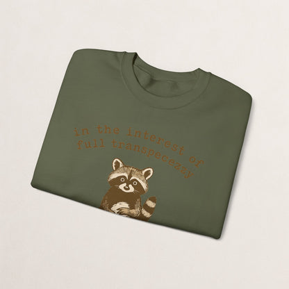 Cozy Animal-Themed Crewneck Sweatshirt with Whimsical Quote