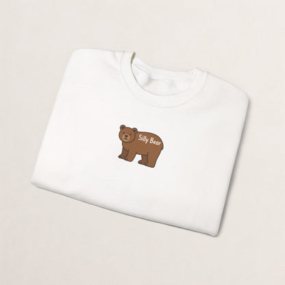 Silly Bear Crewneck Sweatshirt, Cozy Gift for Animal Lovers, Cute Casual Wear, Perfect for Back to School, Birthday, Holidays
