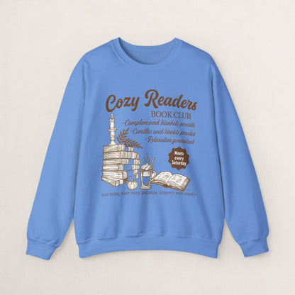 Cozy Readers Book Club Sweatshirt, Perfect Gift for Book Lovers, Reading Group Apparel, Cozy and Comfy Style, Great for Fall Gatherings