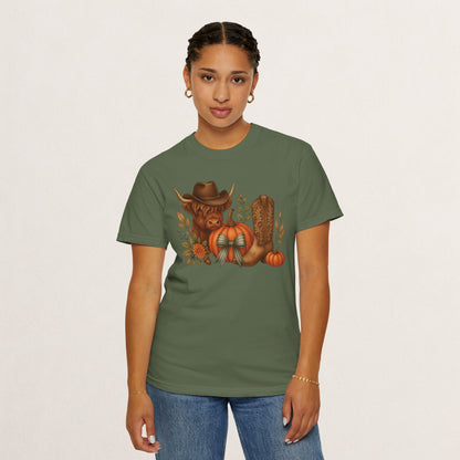 Unisex Autumn Graphic Tee, Fall Vibe T-Shirt, Pumpkin Decor Shirt, Harvest Season Top, Cowboy Aesthetic Apparel