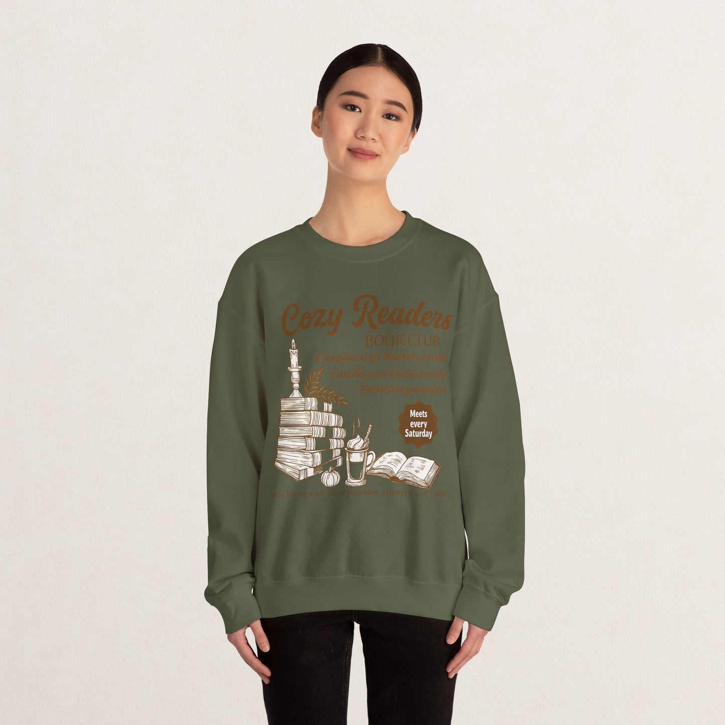 Cozy Readers Book Club Sweatshirt, Perfect Gift for Book Lovers, Reading Group Apparel, Cozy and Comfy Style, Great for Fall Gatherings